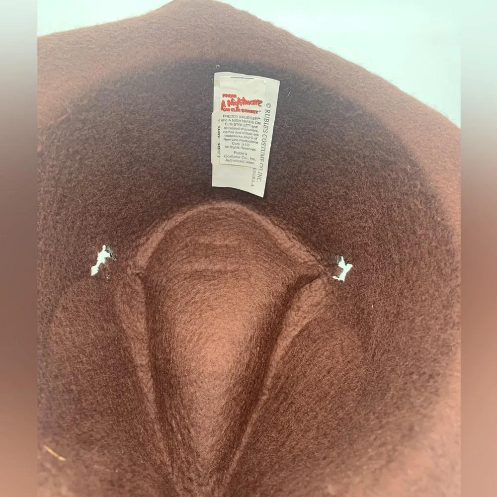 Nightmare on Elm Street Freddy Kreuger Brown Felt Fedora Hat - Picture 6 of 6